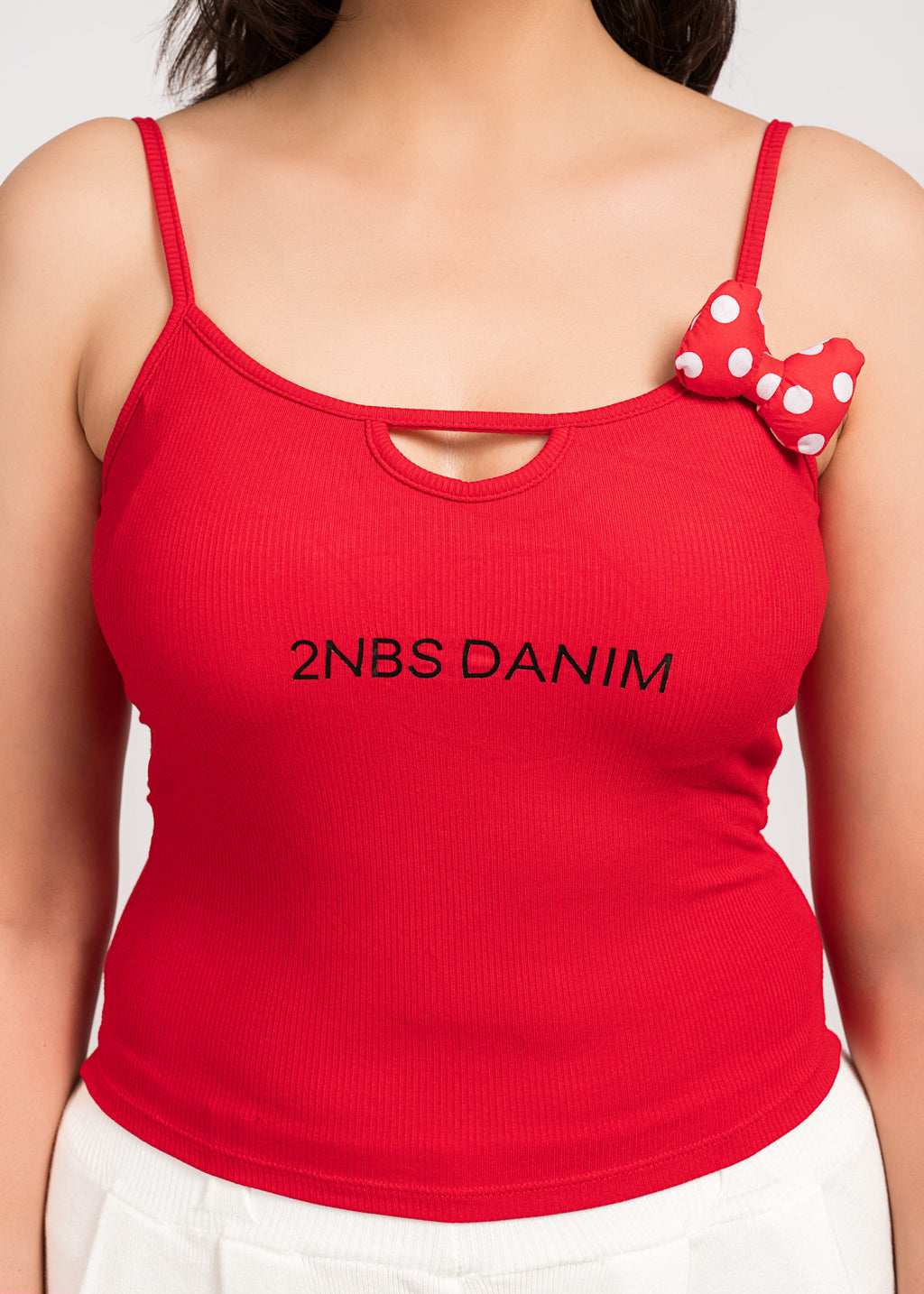 Red Casual Tank Top Free Size