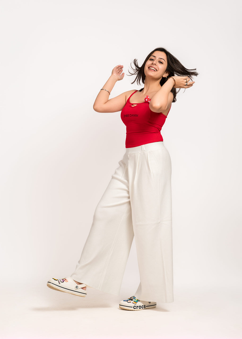 White woolen  super soft 4 way stretch Pants