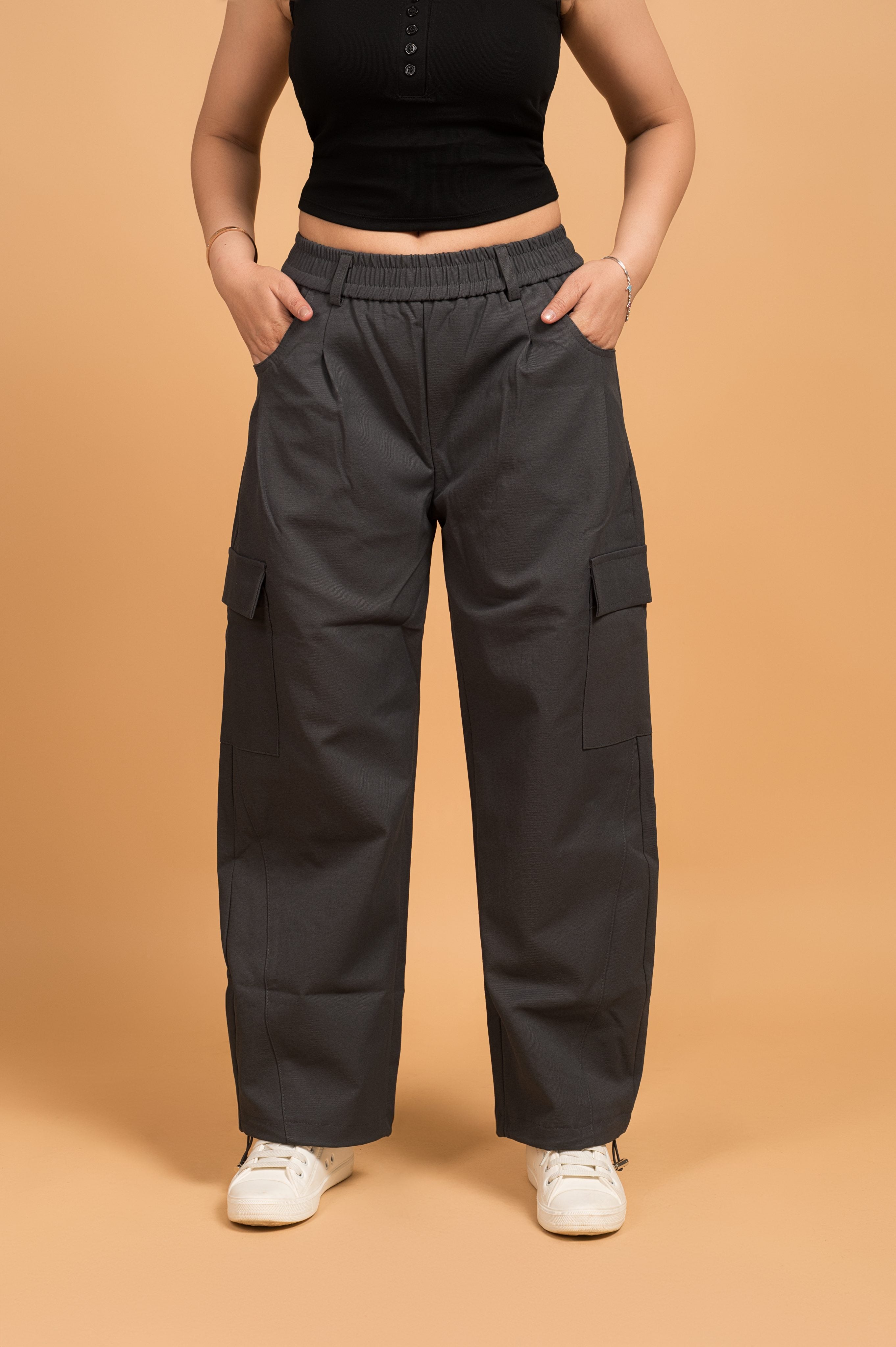 Grey Cargo Style Super soft Casual Pant