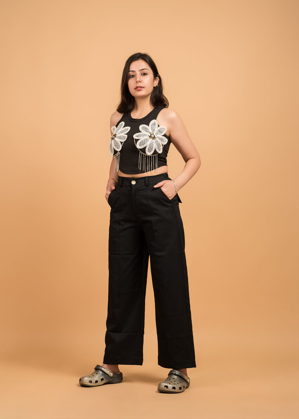 Black Formal Straight Pant
