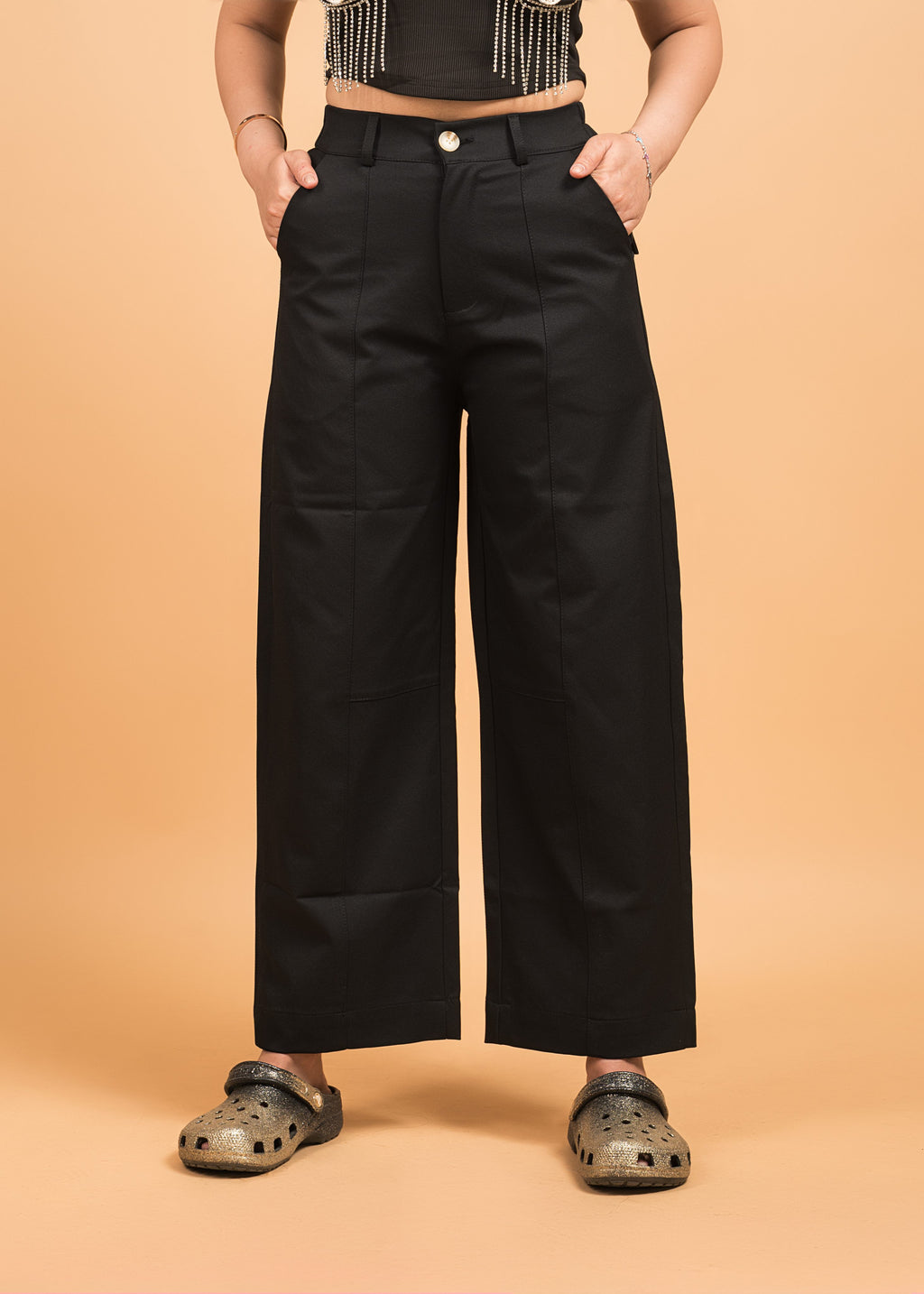Black Formal Straight Pant