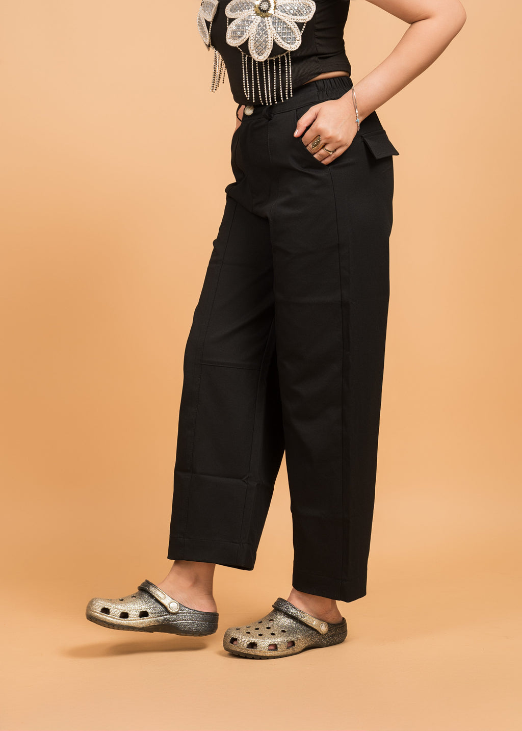 Black Formal Straight Pant