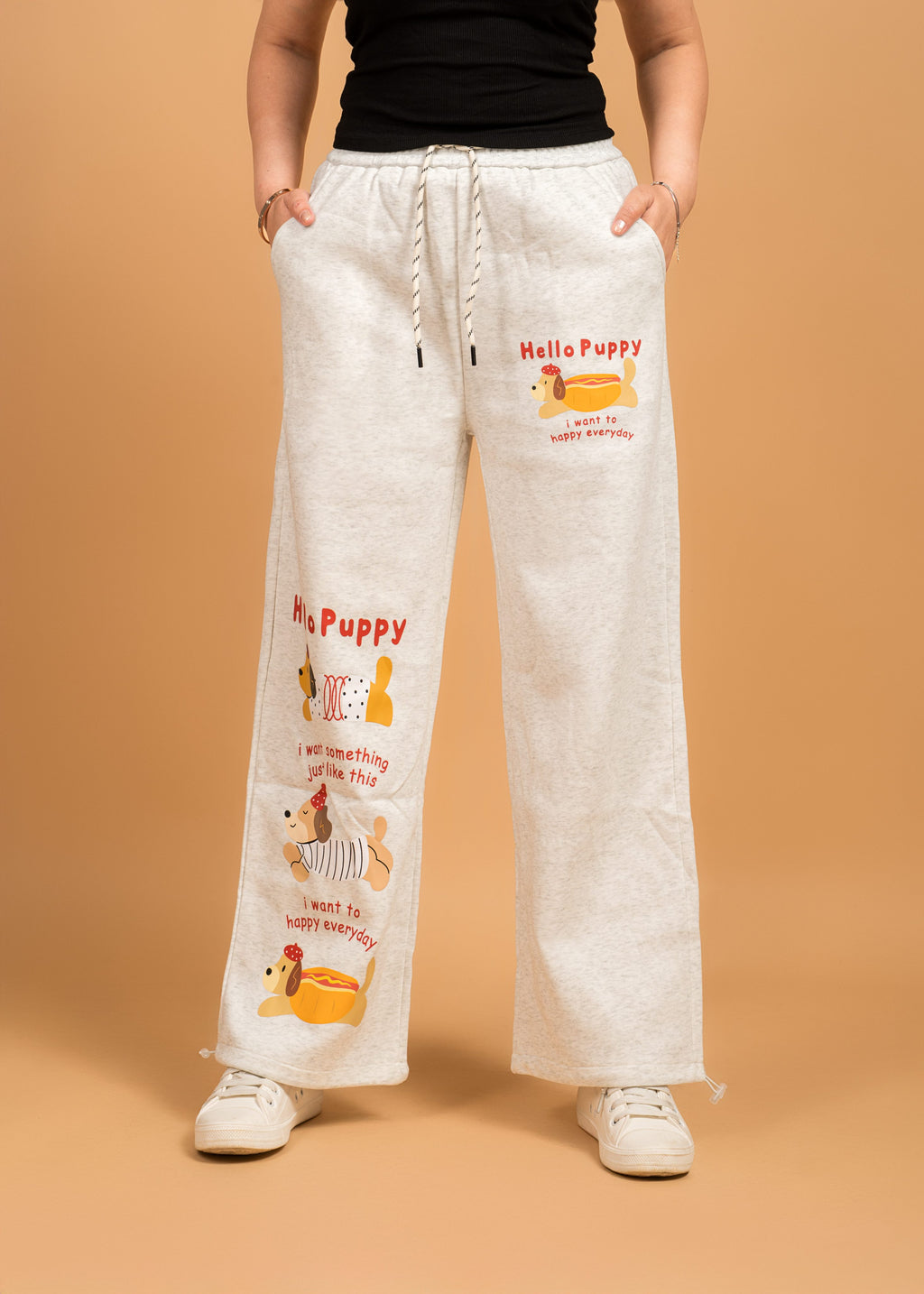 White Casual Pajama Style Imported Prints