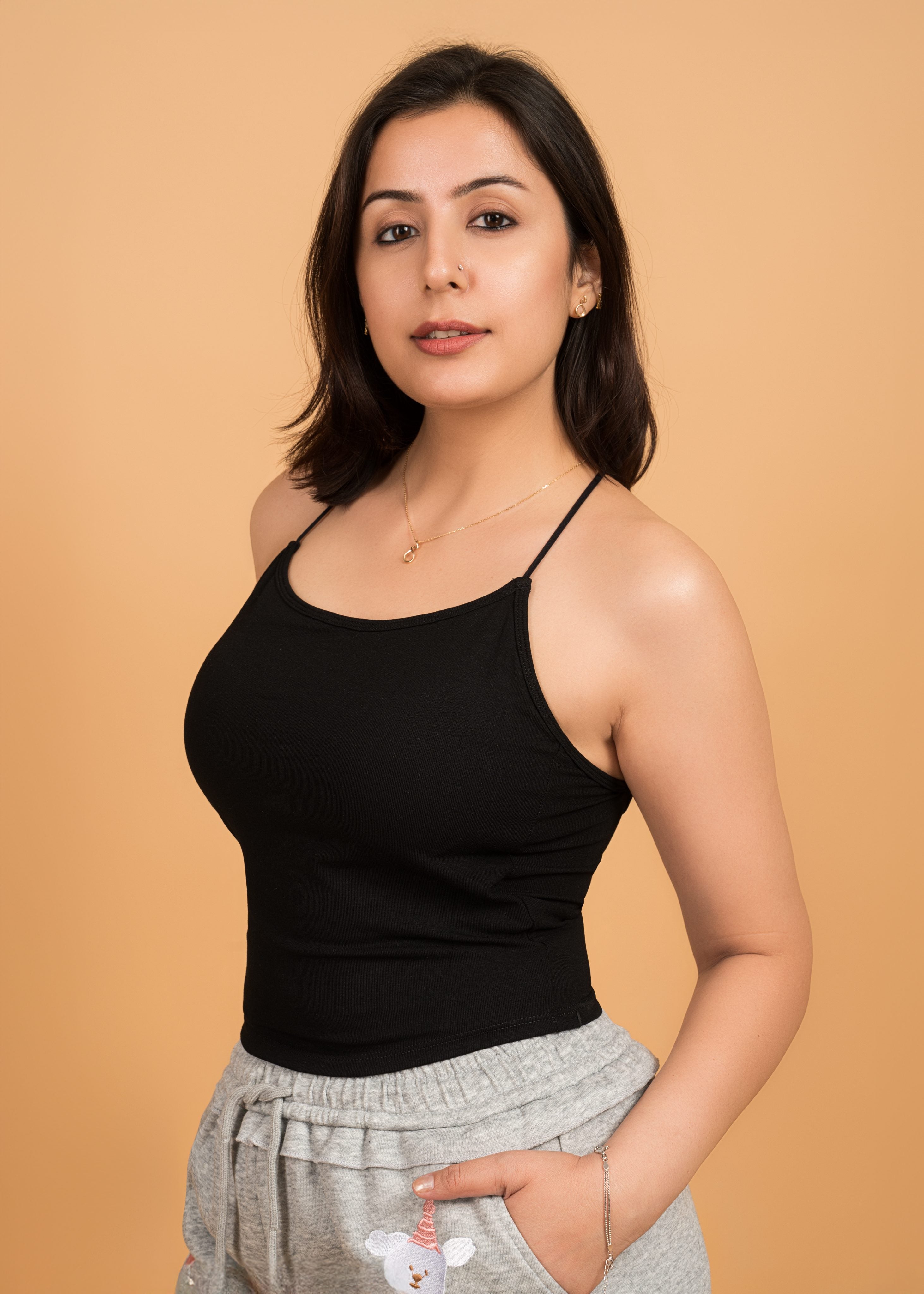 Black stylish free size Top