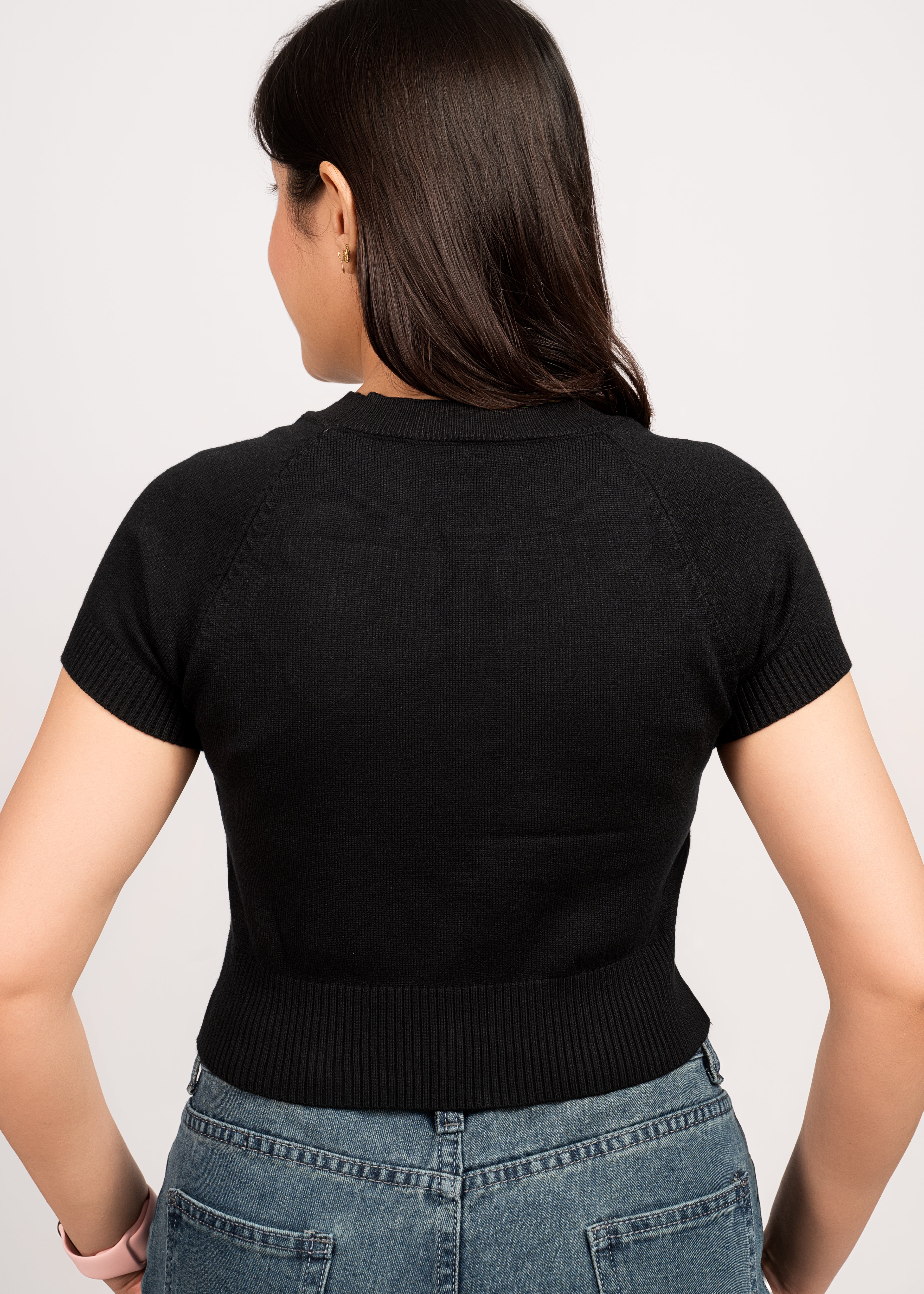 Crystal Blossom Knit Crop